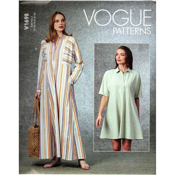 Vogue V1698 Misses 16 to 24 Very Loose Fitting Dress Uncut Sewing Pattern - Picture 1 of 2